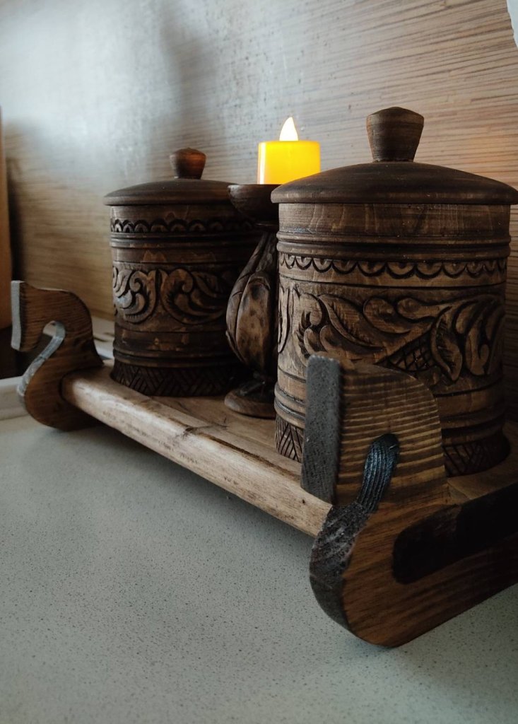 Набор кухонной утвари в русском стиле