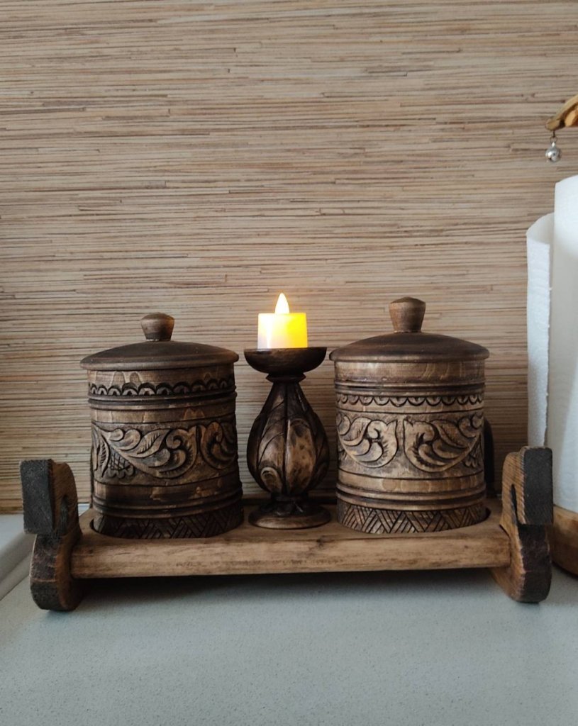 Набор кухонной утвари в русском стиле