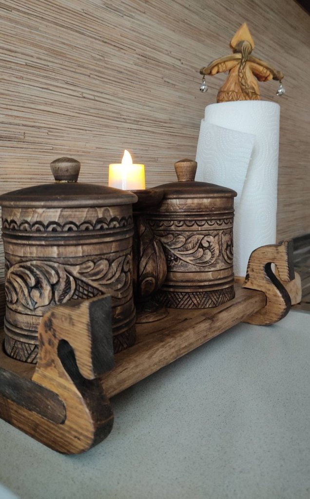 Набор кухонной утвари в русском стиле