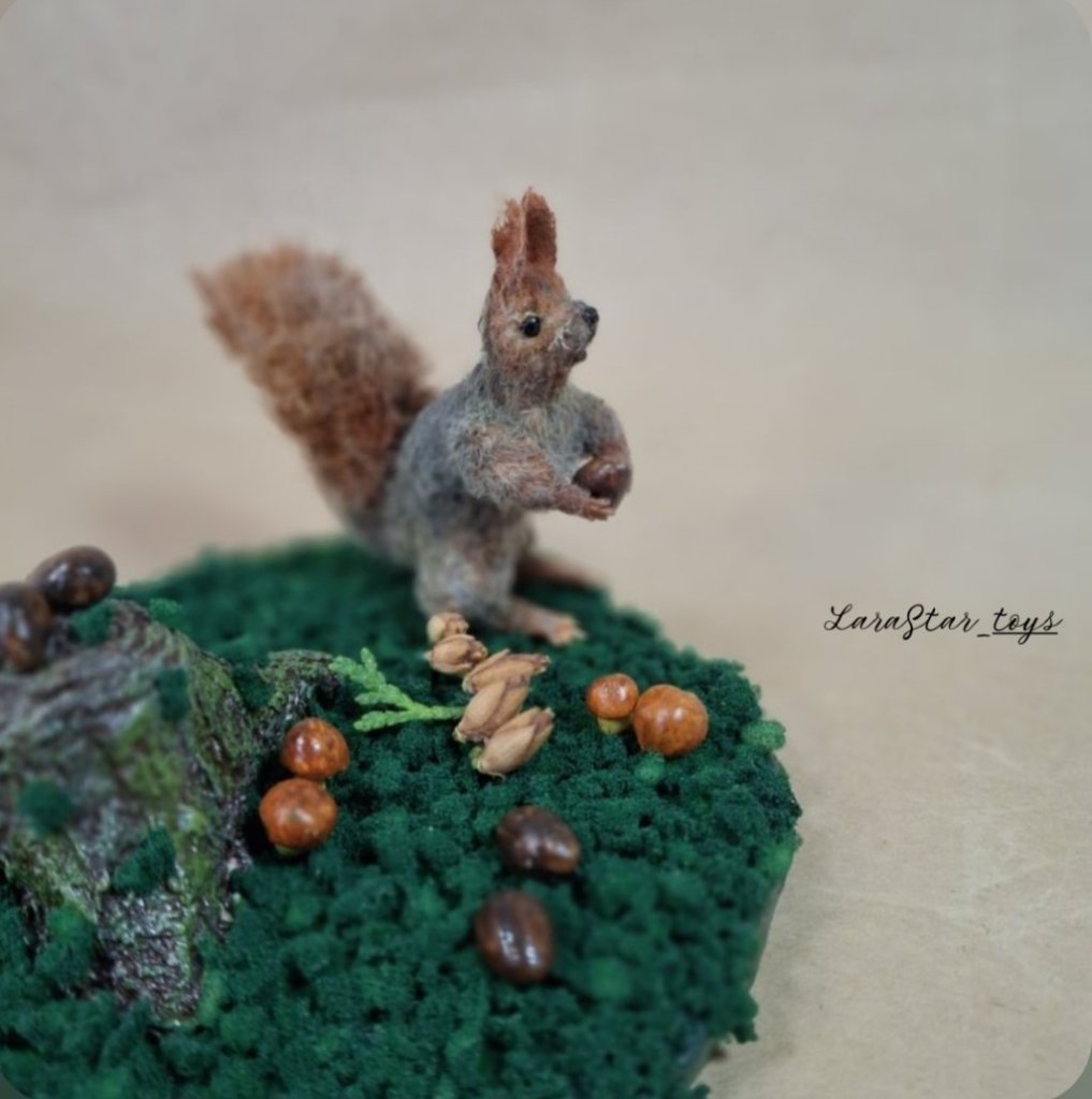 Белочка на полянке