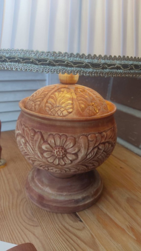 Настольная лампа в русском деревенском стиле