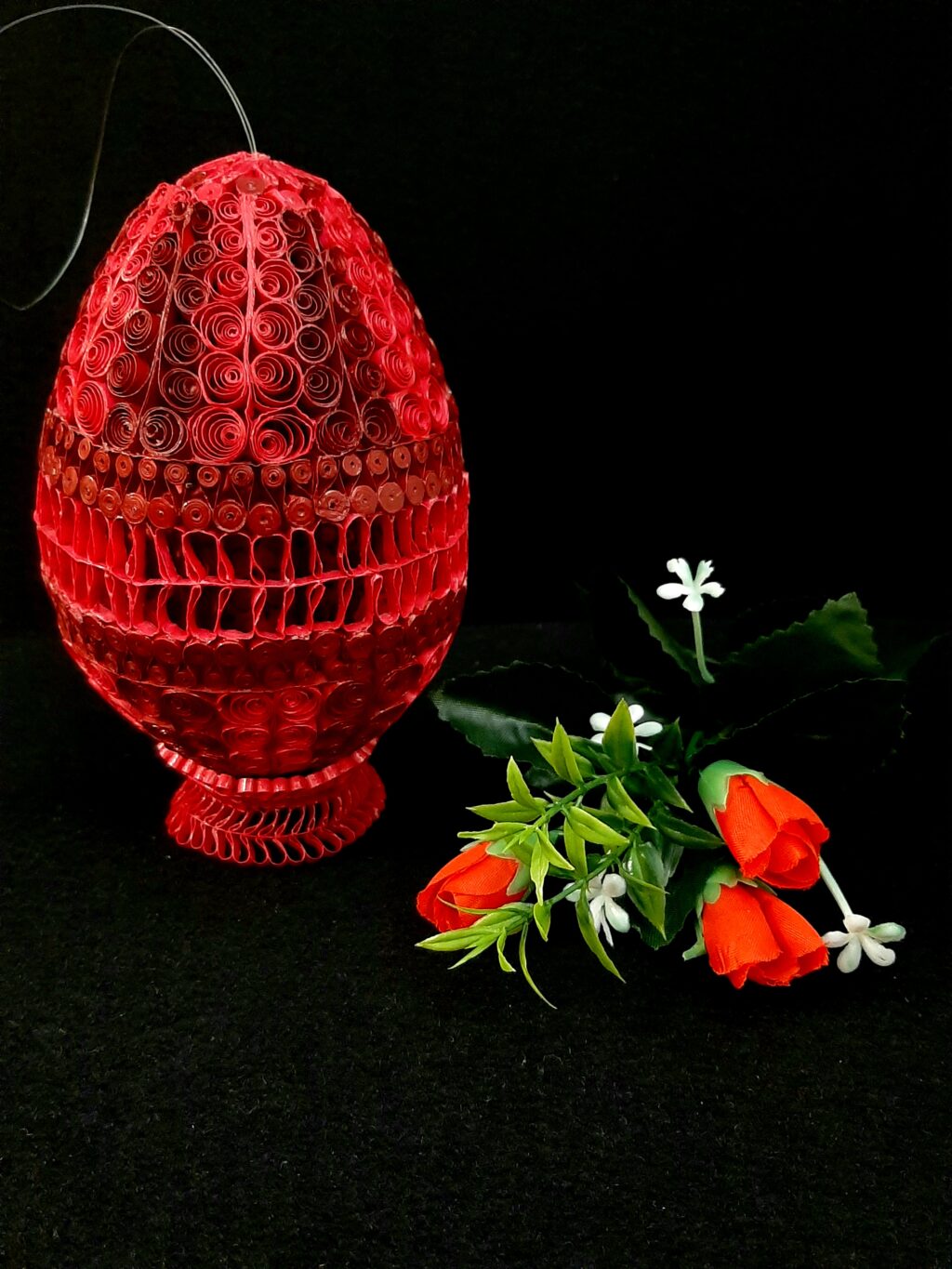 Пасхальное яйцо квиллинг «Фаберже»