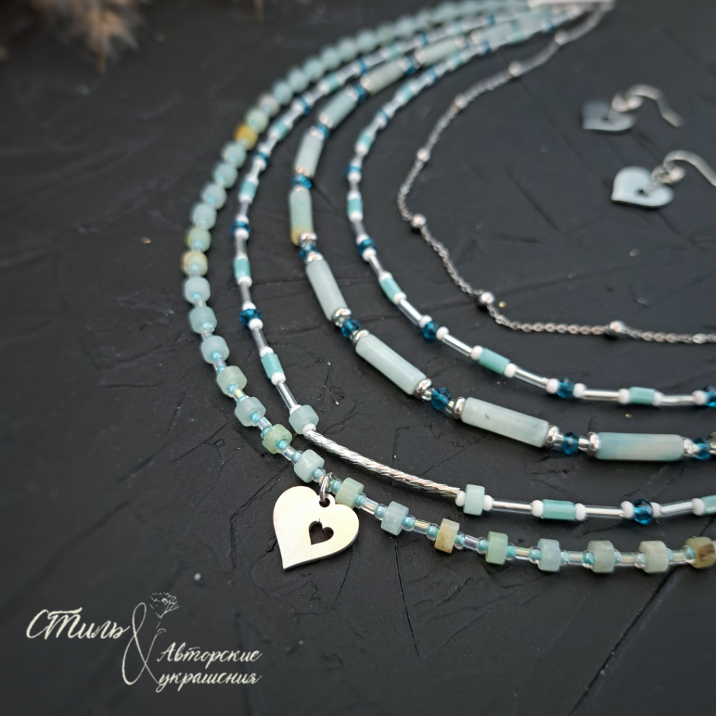 Колье из амазонита