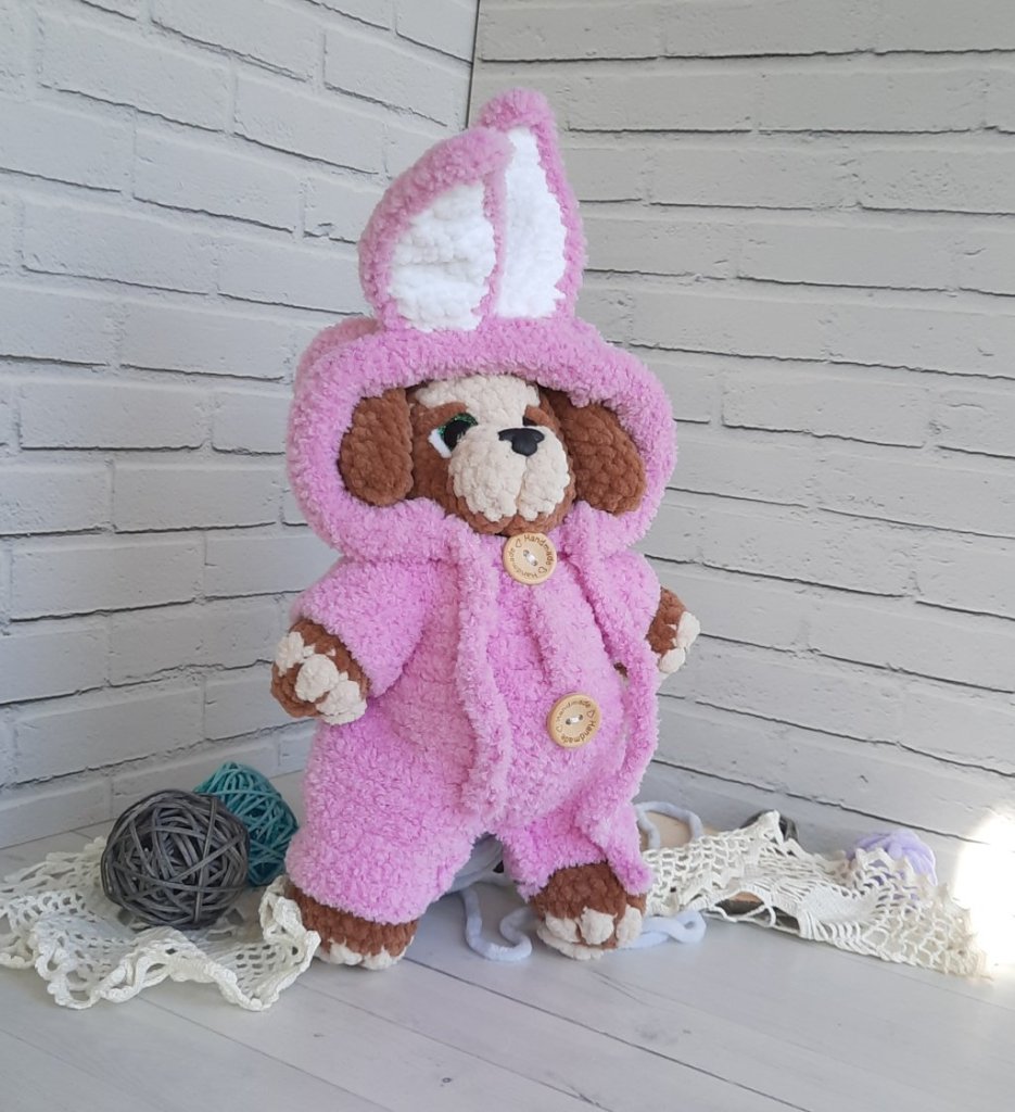 Вязаная игрушка — щенок