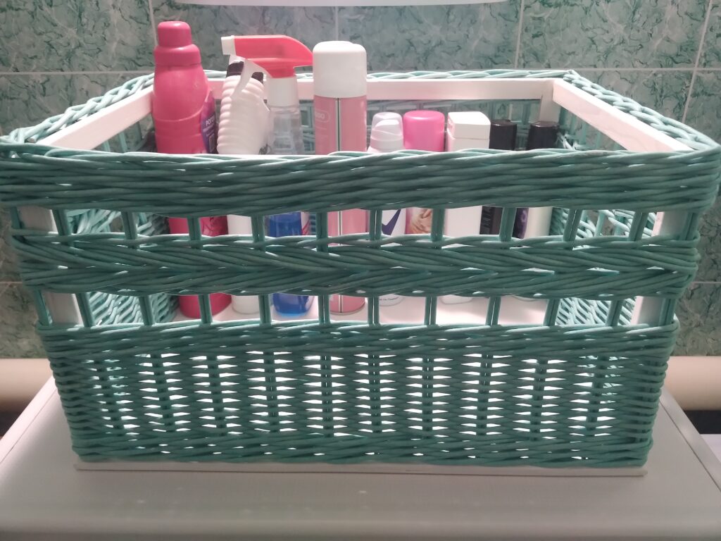 Короб плетеный ажурный из бумажной лозы