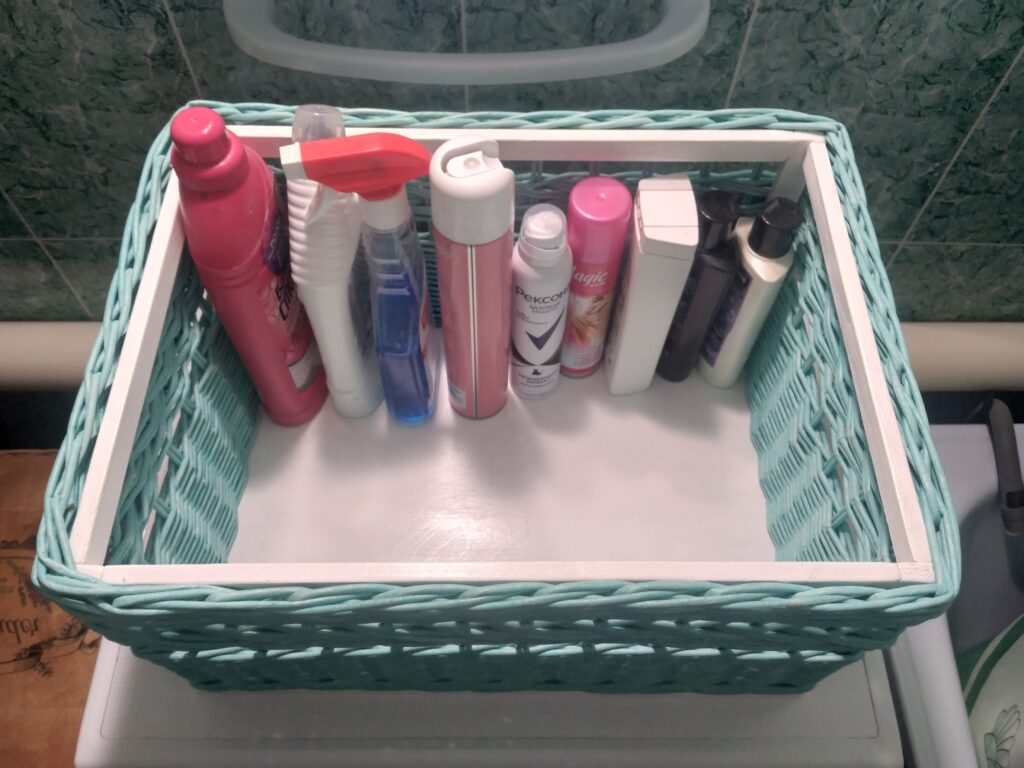 Короб плетеный ажурный из бумажной лозы