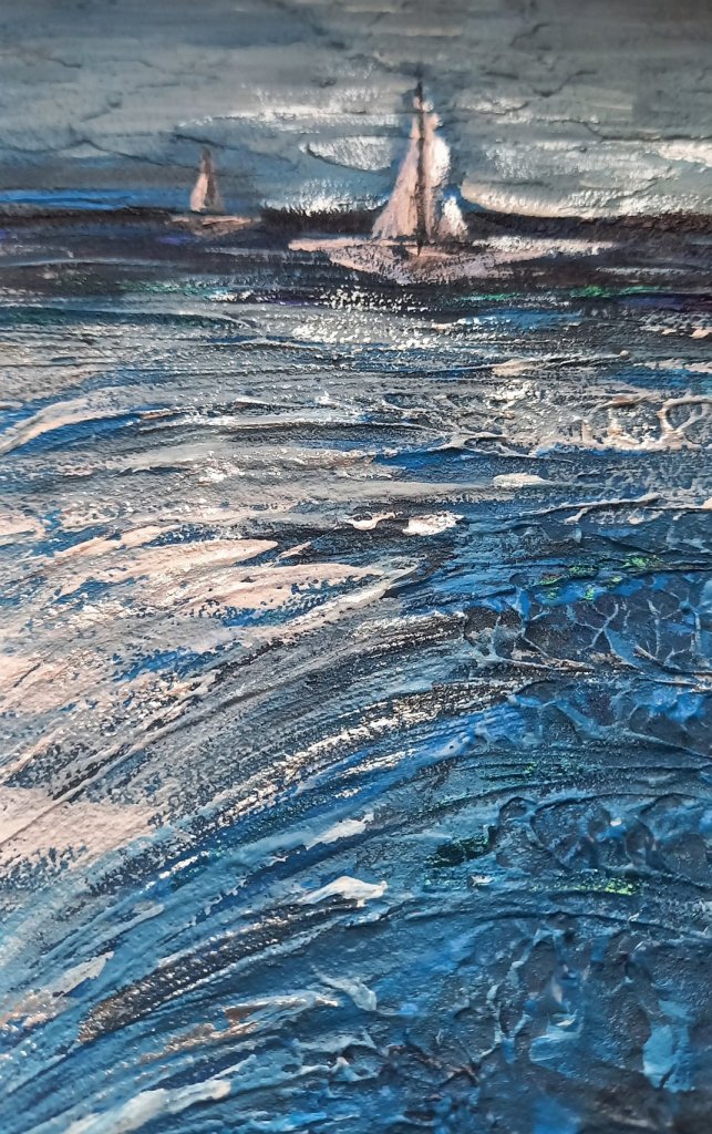 Текстурная картина Затерянный водопад