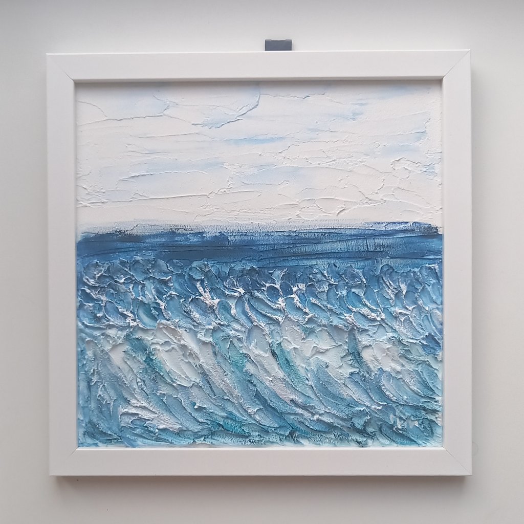 Текстурная картина Голубое море