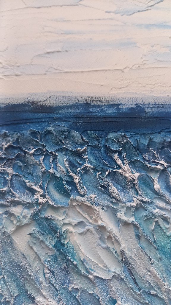 Текстурная картина Голубое море