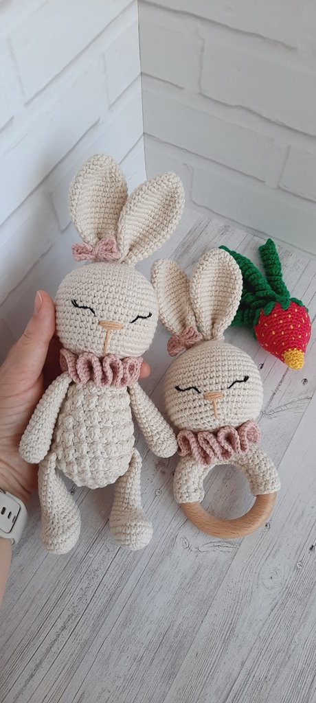 Тактильный набор «Заяц и погремушка — грызунок»