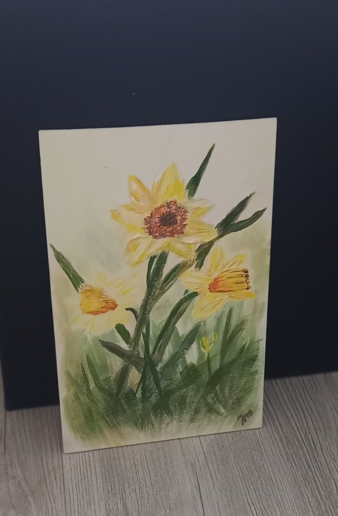 Текстурная картина Нарциссы. Май.