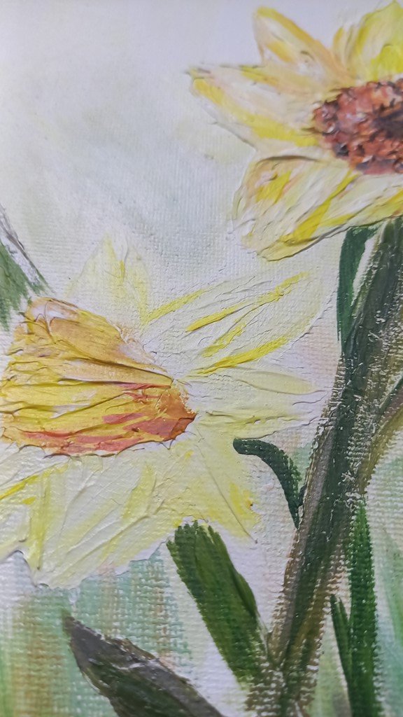 Текстурная картина Нарциссы. Май.