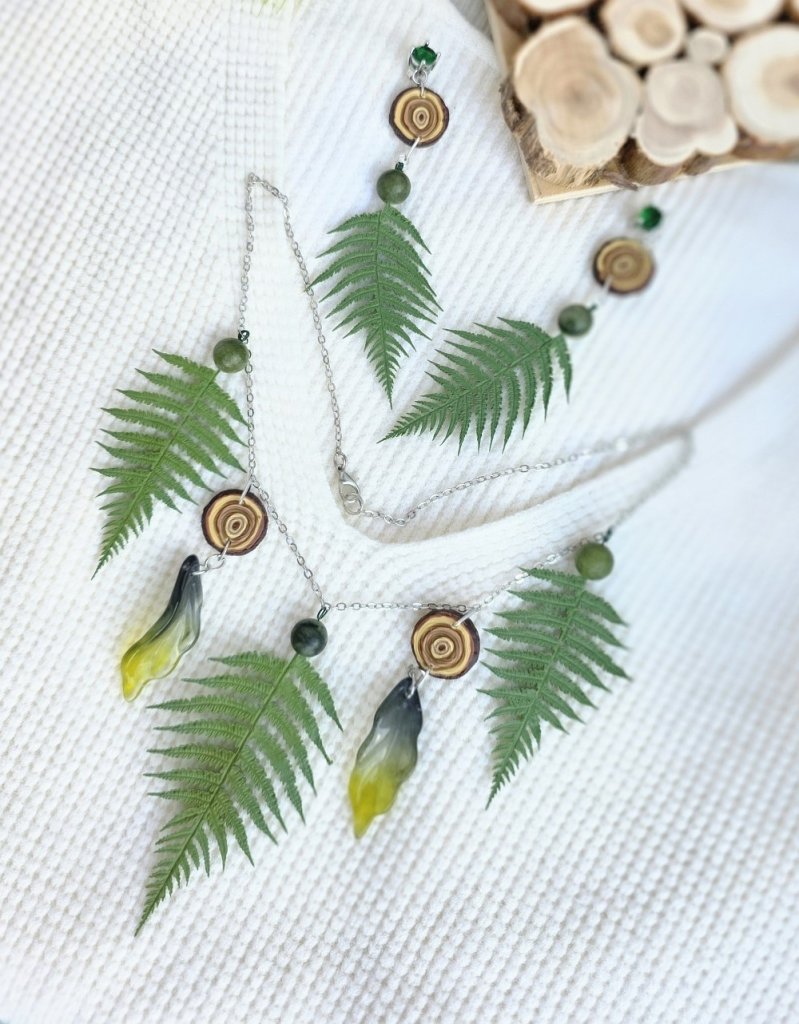Комплект бижутерии Папоротник
