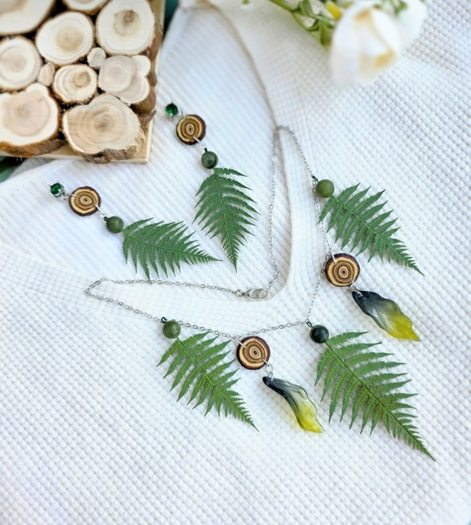 Комплект бижутерии Папоротник