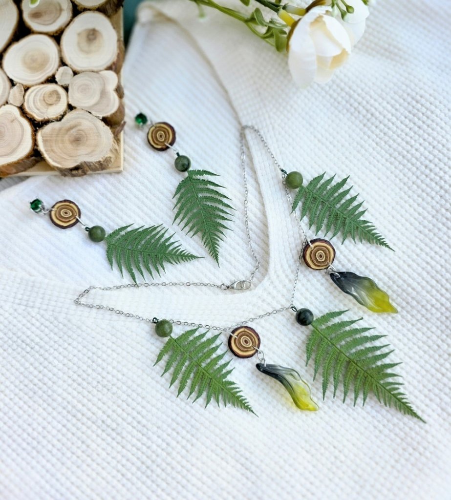 Комплект бижутерии Папоротник