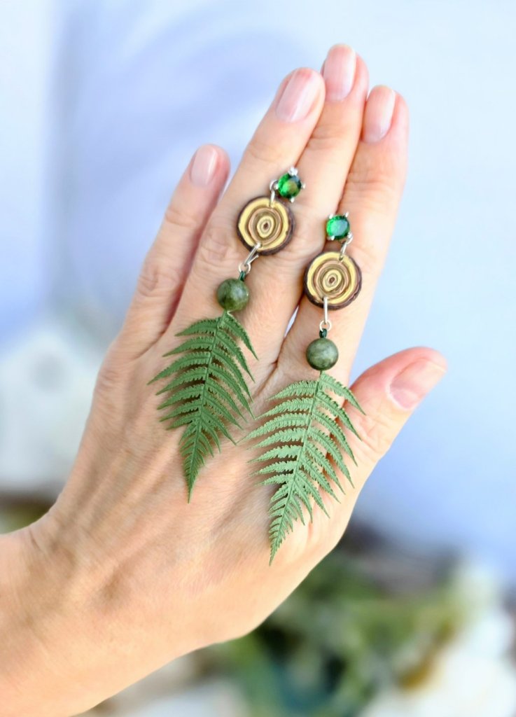 Комплект бижутерии Папоротник