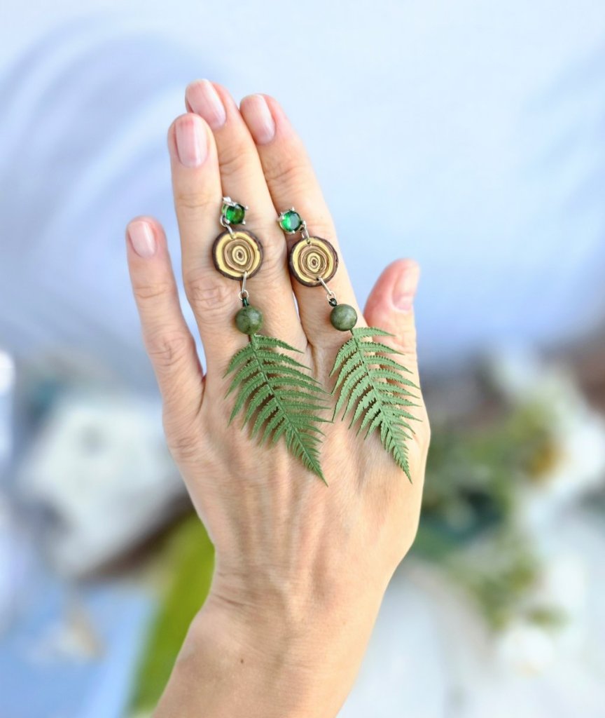 Комплект бижутерии Папоротник