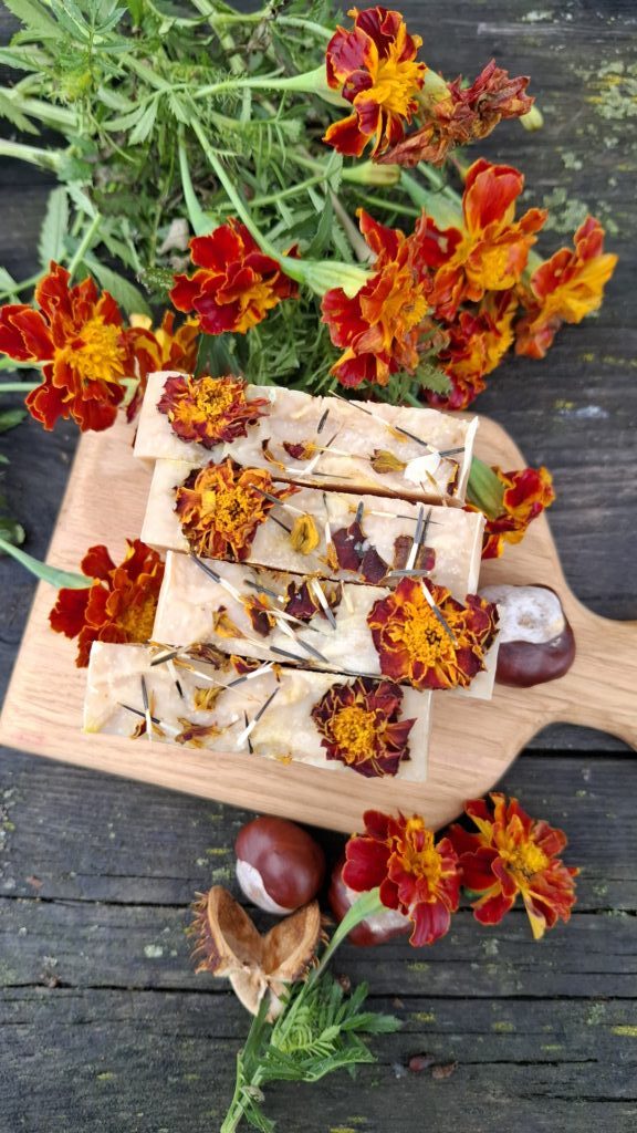 Бархатцы и мед мыло натуральное для тела