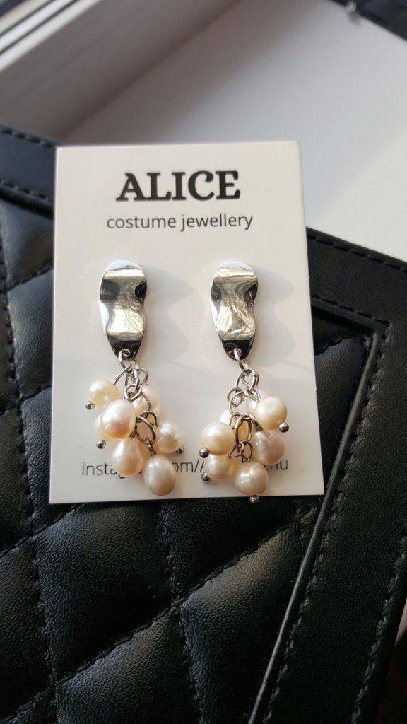 Серьги жемчуг грозди