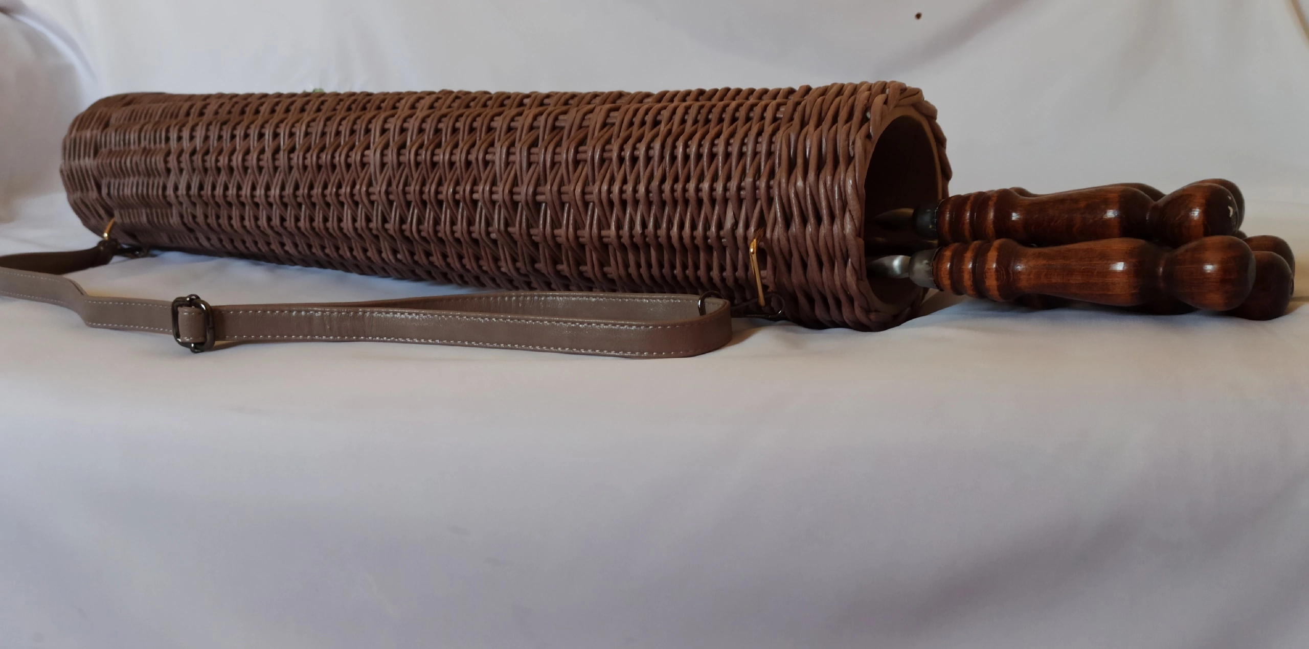 Шампурница плетеная из бумажной лозы