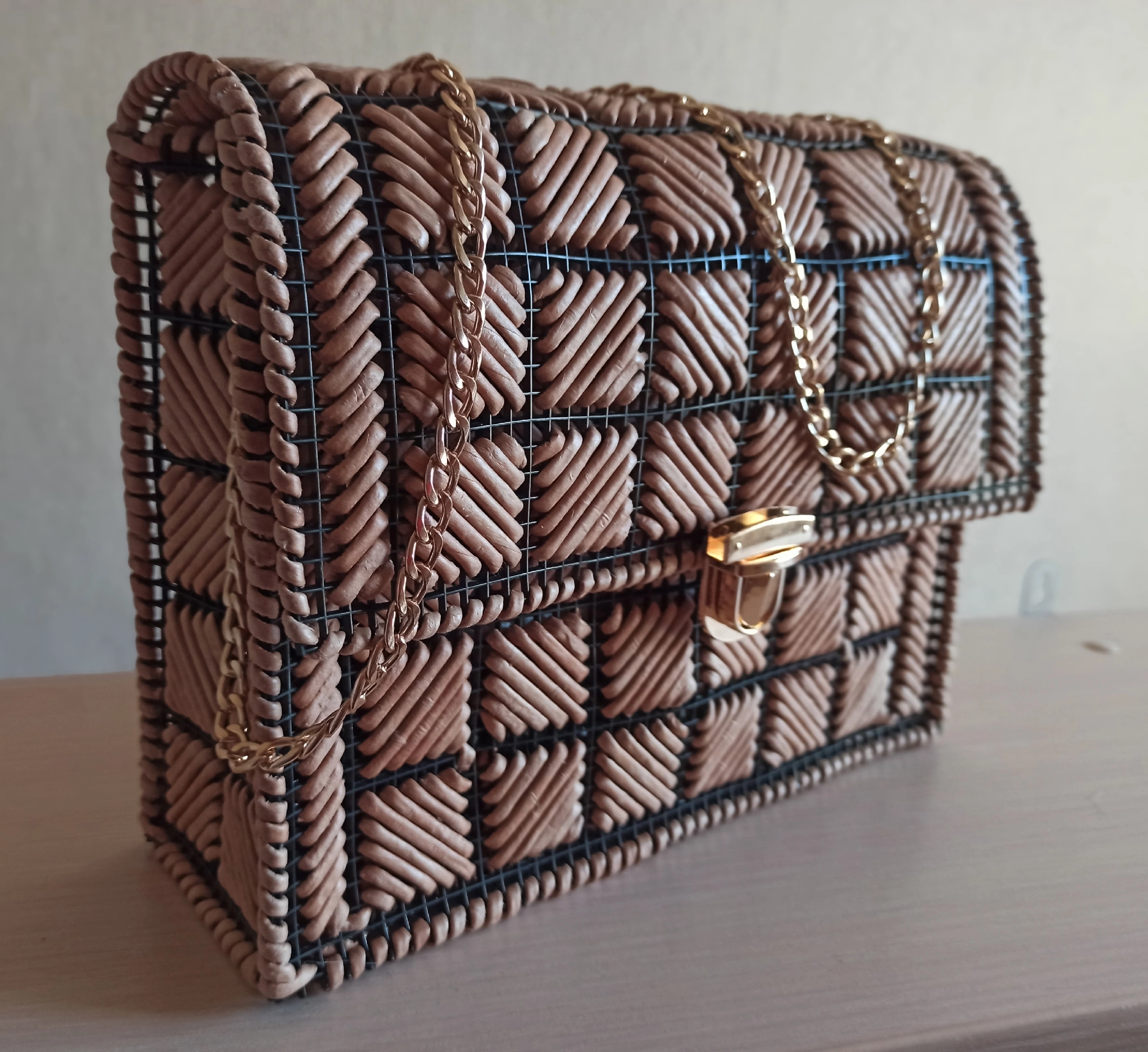 Сумка женская » Жозефина» плетеная