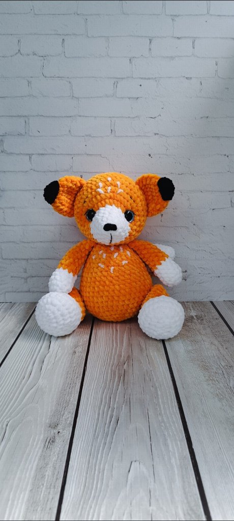 Вязаная игрушка лисичка ручной работы