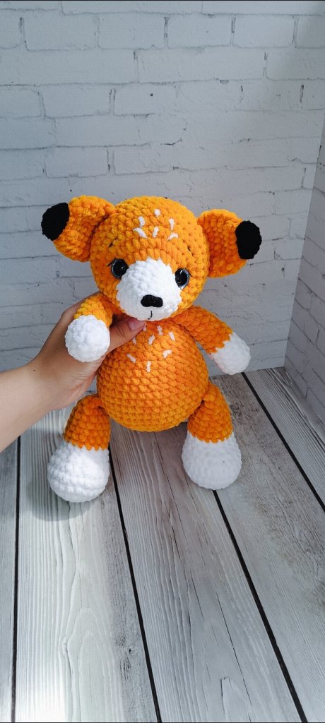 Вязаная игрушка лисичка ручной работы