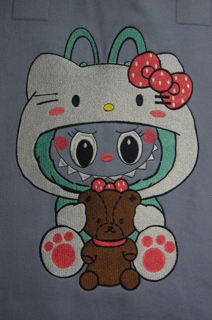 Сумка-шоппер с вышивкой Лабубу