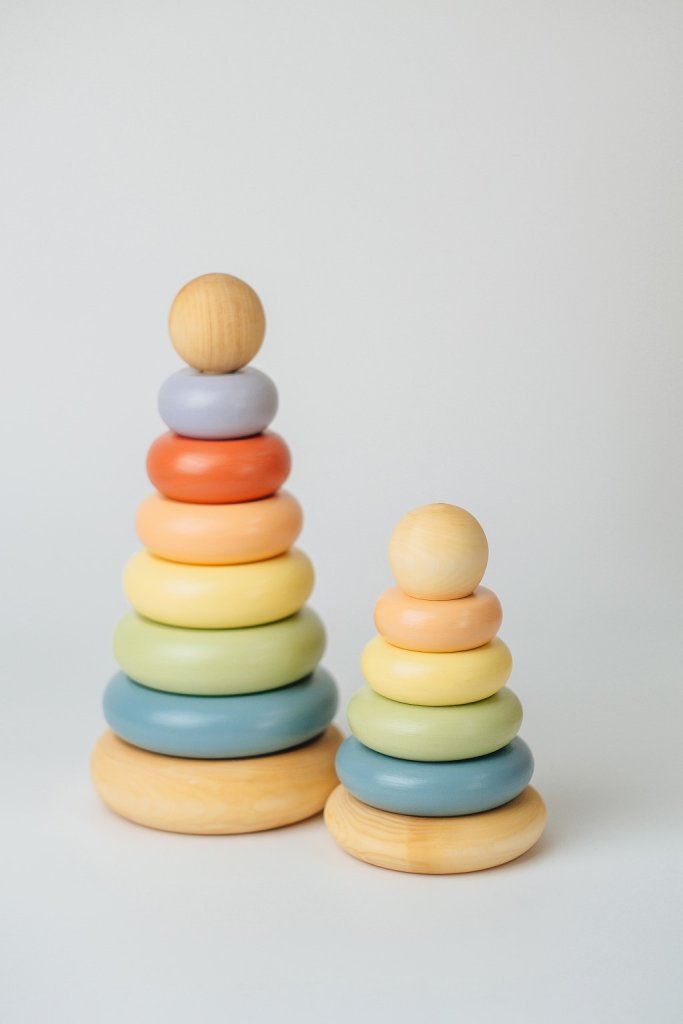 Пирамидка деревянная «Цветная»