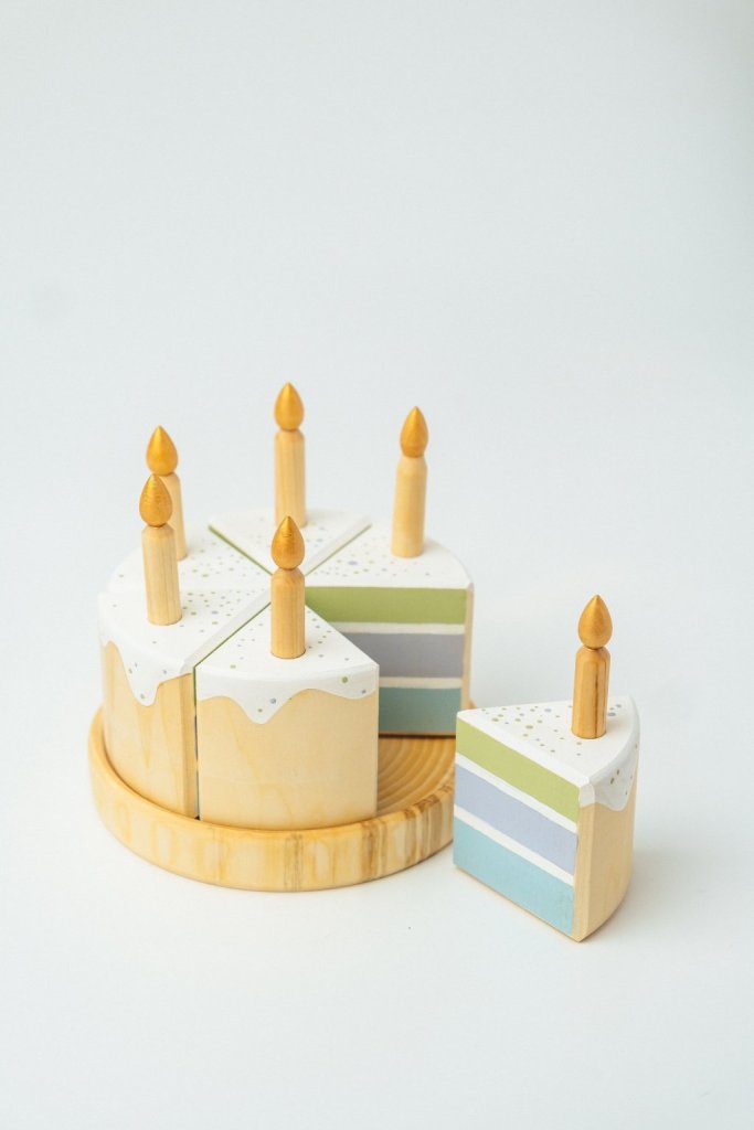 Торт. Деревянный тортик. Игровая еда.