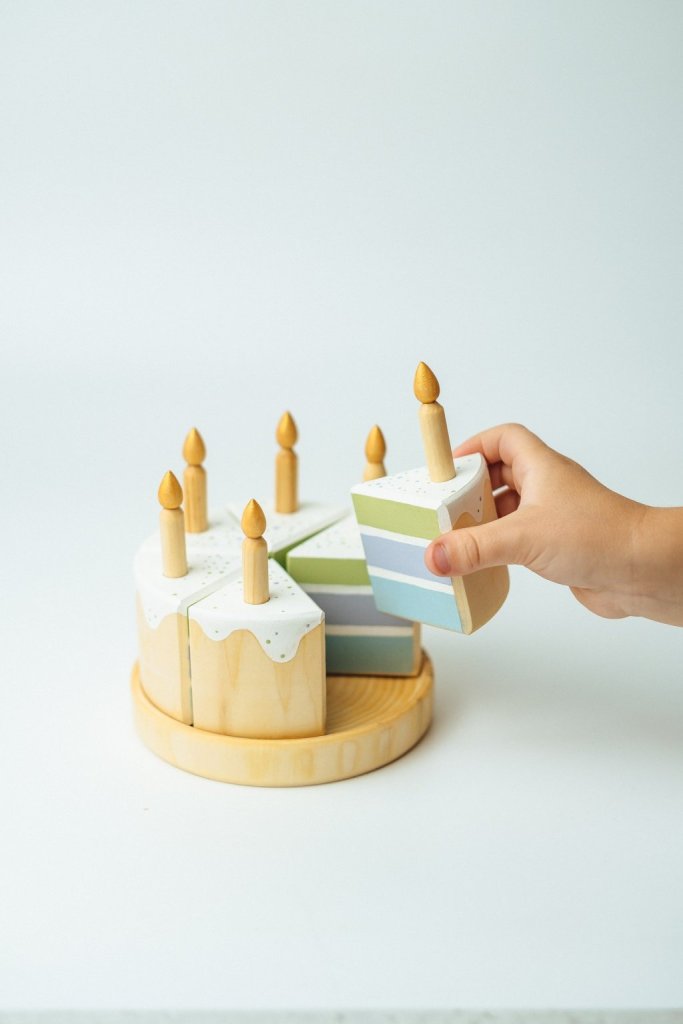 Торт. Деревянный тортик. Игровая еда.