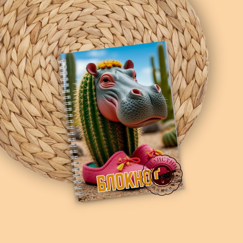 Блокнот в клетку с итальянскими мемами