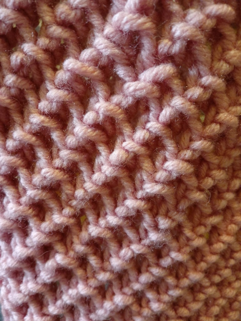 Шарф вафельный вязаный