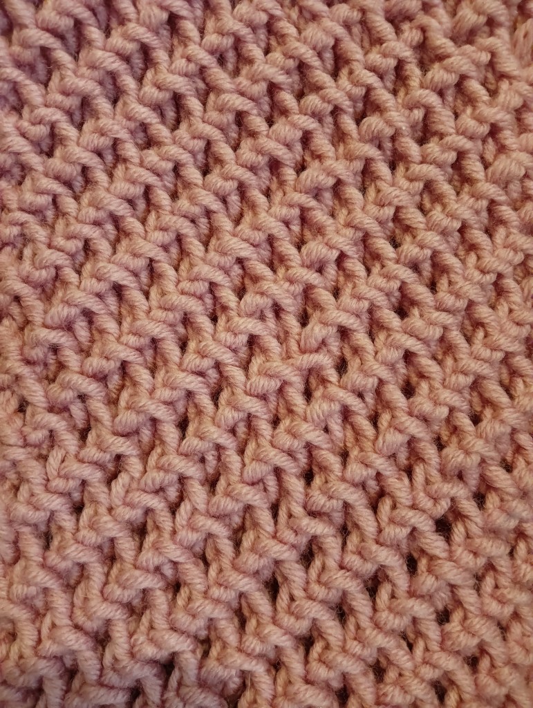 Шарф вафельный вязаный