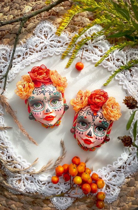 Брошь » Калавера де ля Катрина «