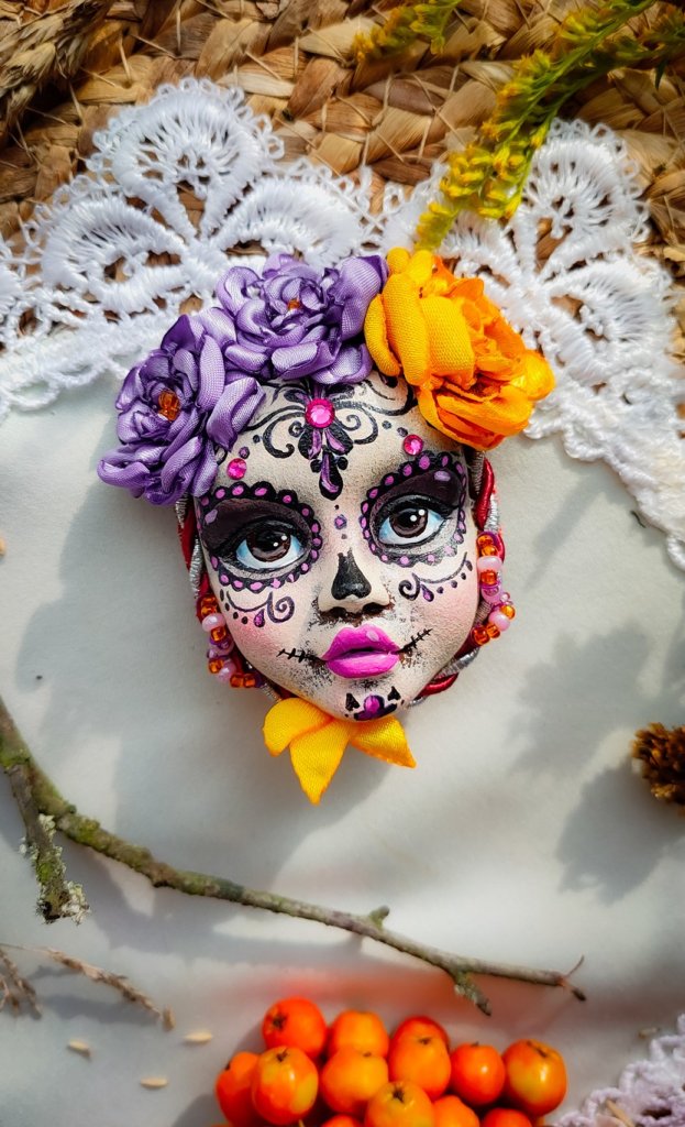 Брошь La Calavera de la Catrina