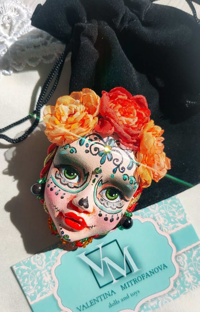 Брошь » Калавера де ля Катрина «