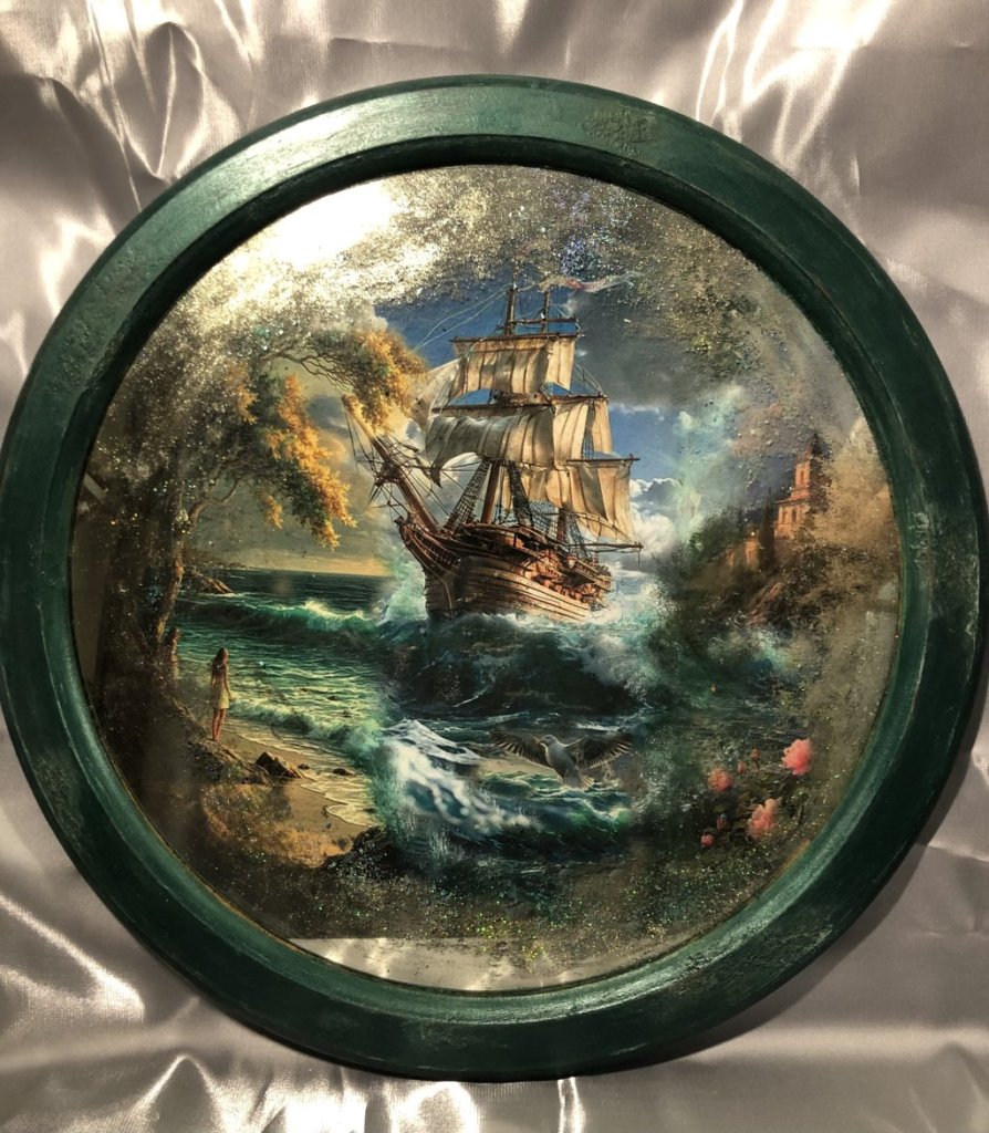 Зеркальная картина «корабль»