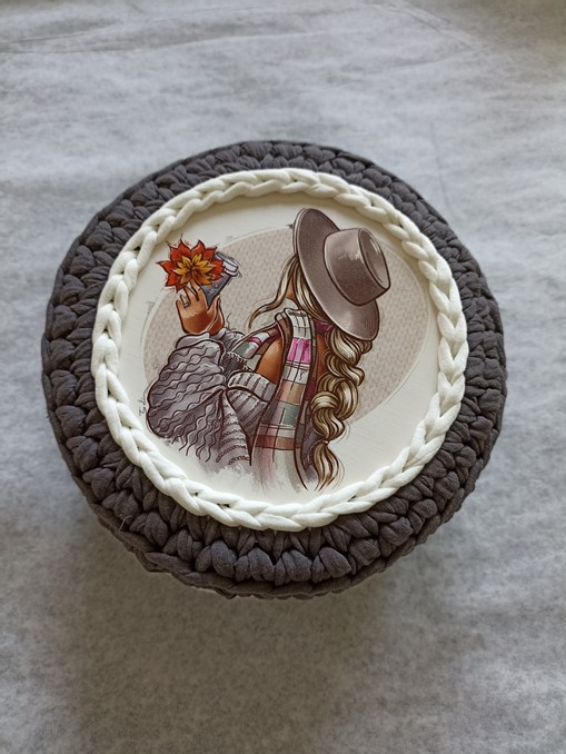 Корзинка для хранения из трикотажной пряжи