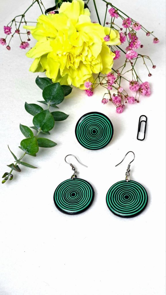 Комплект украшений серьги и кольцо.