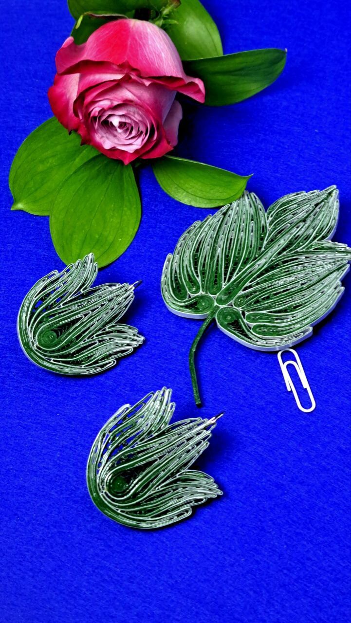 Комплект украшений квиллинг-графика «Листья»