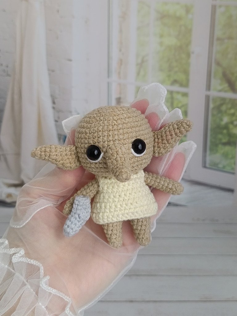 Кукла вязаная интерьерная «Добби»