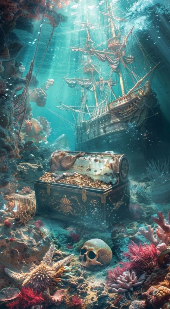 Винтажный Брелок «Сокровища пиратов»