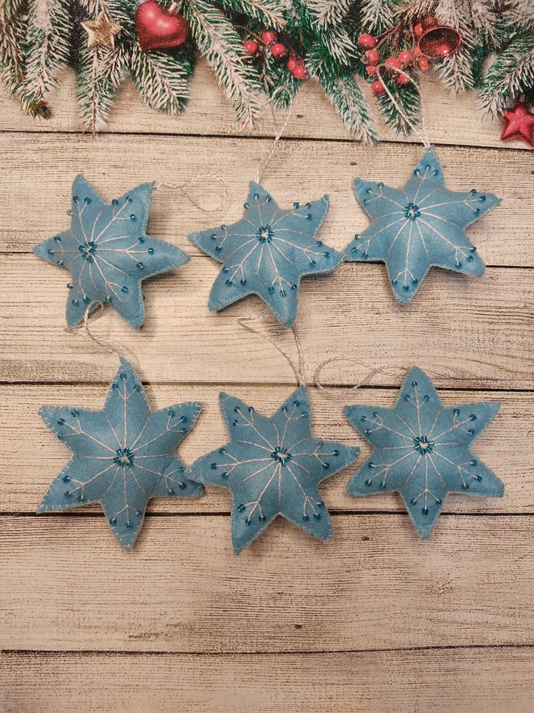 Елочные игрушки «Снежинки»