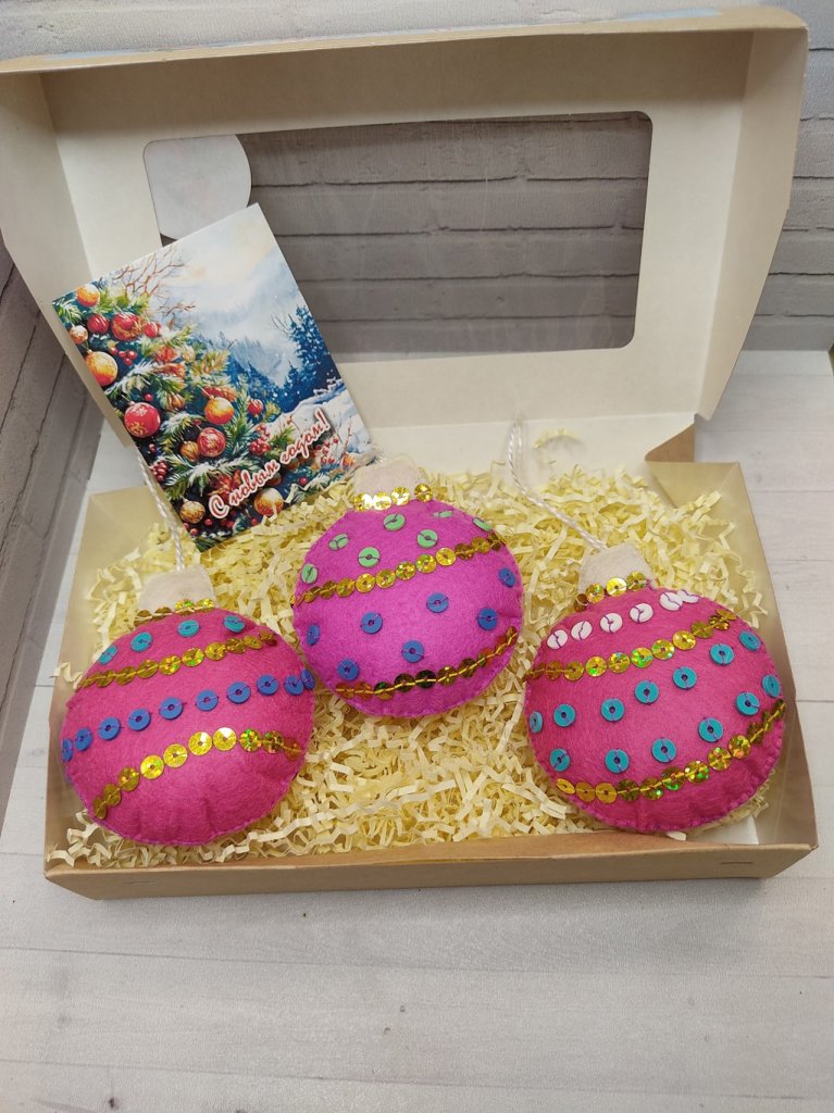 Шарик на елку. Елочные игрушки .