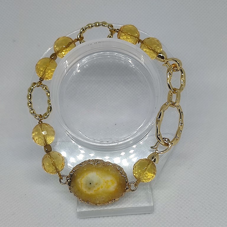 Цитрин и срез кварца