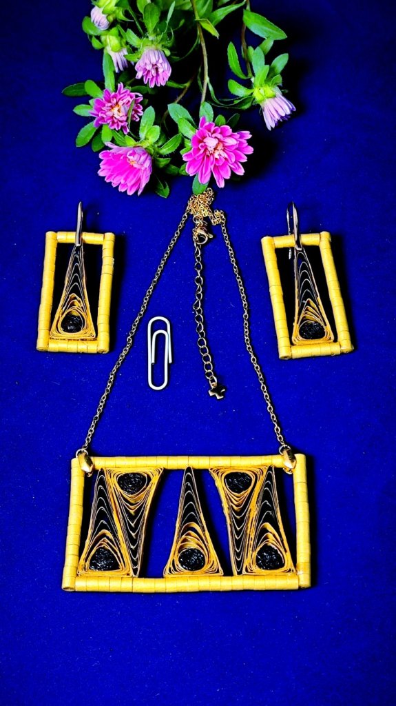 Комплект геометрический прямоугольники коричнево — золотые