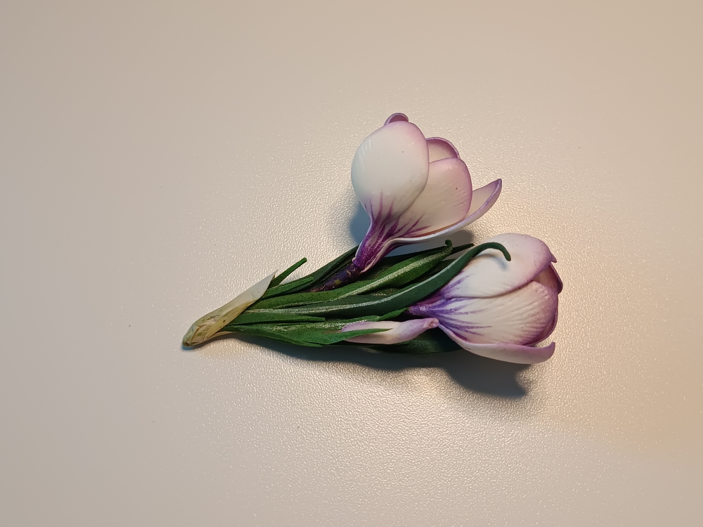 Брошь из фоамирана «Крокус»