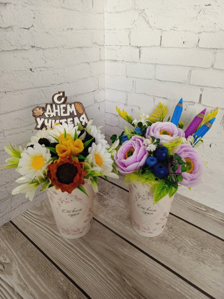 Букет из мыла ко Дню Учителя