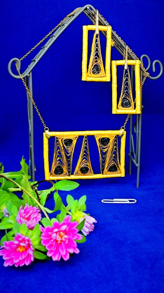 Комплект геометрический прямоугольники коричнево — золотые